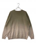Graphpaperグラフペーパー）の古着「Gradient Dyed Wool Crew Neck Knit」｜ベージュ