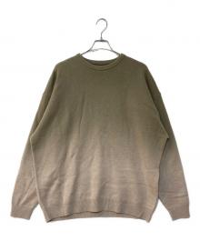 Graphpaper（グラフペーパー）の古着「Gradient Dyed Wool Crew Neck Knit」｜ベージュ