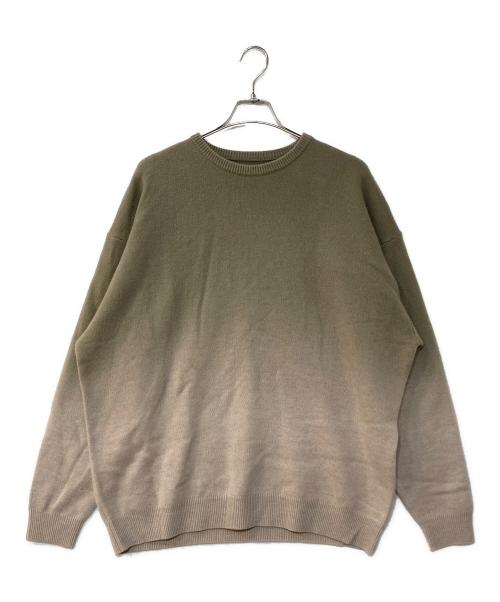 Graphpaper（グラフペーパー）Graphpaper (グラフペーパー) Gradient Dyed Wool Crew Neck Knit ベージュ サイズ:3の古着・服飾アイテム