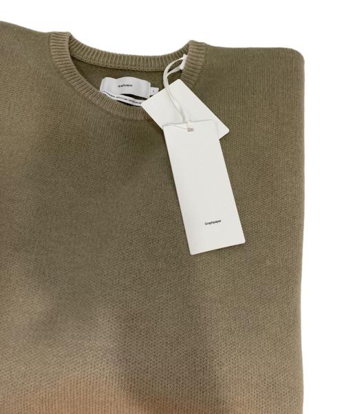 Graphpaper（グラフペーパー）Graphpaper (グラフペーパー) Gradient Dyed Wool Crew Neck Knit ベージュ サイズ:3の古着・服飾アイテム
