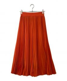 HYKE（ハイク）の古着「TAFFETA PLEATED SKIRT」｜オレンジ