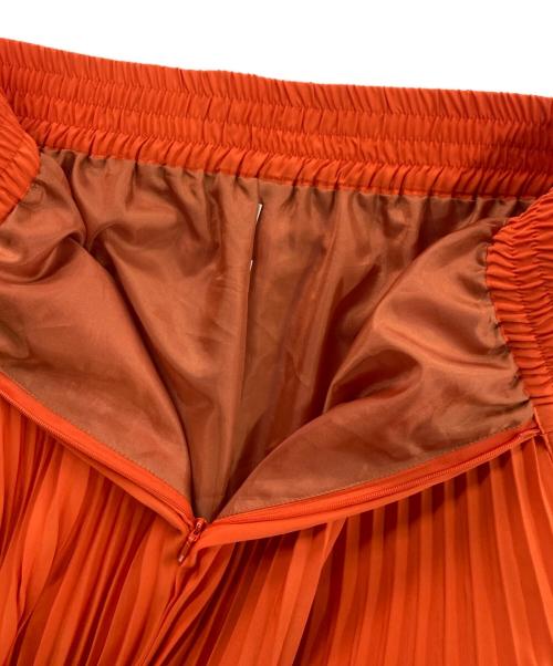 HYKE（ハイク）HYKE (ハイク) TAFFETA PLEATED SKIRT オレンジ サイズ:1の古着・服飾アイテム