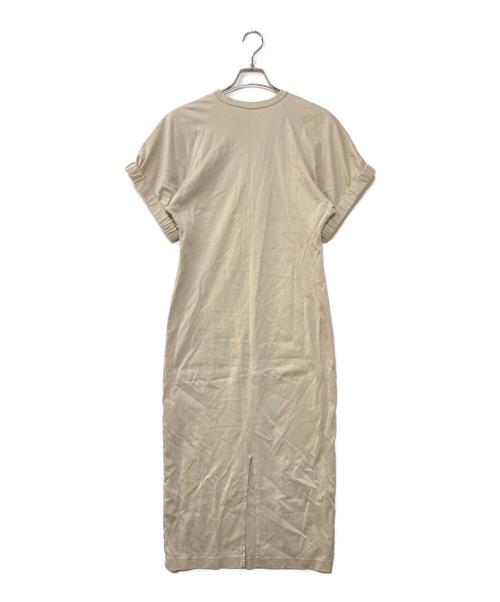 SATORU SASAKI（サトル ササキ）SATORU SASAKI (サトル ササキ) ROLL-UP SLEEVE DRESS  ベージュ サイズ:1の古着・服飾アイテム