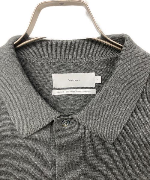 Graphpaper（グラフペーパー）Graphpaper (グラフペーパー) Suvin High Gauge Knit Oversized L/S Shirts グレー サイズ:３の古着・服飾アイテム