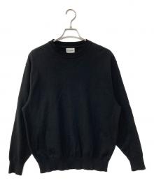 米冨繊維（ヨネトミ）の古着「New Basic Wave Cotton Knit Pullover コットンニット」｜ブラック