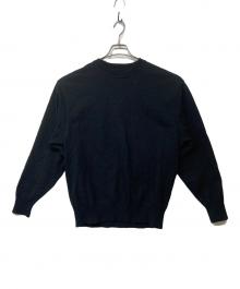 米冨繊維（ヨネトミ）の古着「New Basic Wave Cotton Knit Pullover コットンニット」｜ブラック