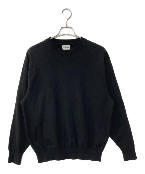 米冨繊維（ヨネトミ）米冨繊維 (ヨネトミ) New Basic Wave Cotton Knit Pullover コットンニット ブラック サイズ:2の古着・服飾アイテム