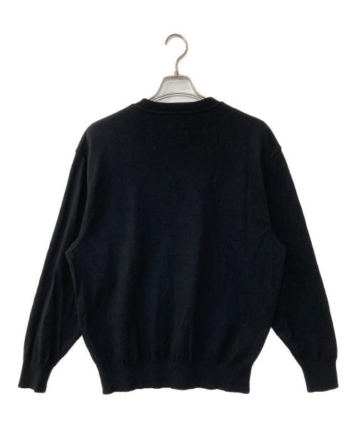 米冨繊維（ヨネトミ）米冨繊維 (ヨネトミ) New Basic Wave Cotton Knit Pullover コットンニット ブラック サイズ:2の古着・服飾アイテム