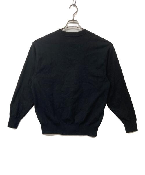 米冨繊維（ヨネトミ）米冨繊維 (ヨネトミ) New Basic Wave Cotton Knit Pullover コットンニット ブラック サイズ:2の古着・服飾アイテム