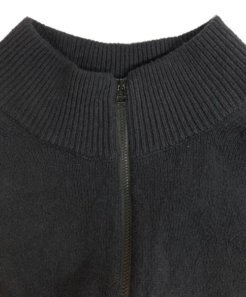 crepuscule（クレプスキュール）crepuscule (クレプスキュール) ARKNETS (アークネッツ) Silk Linen Zip CD シルクリネンカーディガン ブラック サイズ:2の古着・服飾アイテム