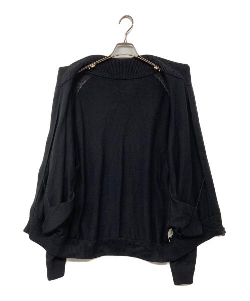 crepuscule（クレプスキュール）crepuscule (クレプスキュール) ARKNETS (アークネッツ) Silk Linen Zip CD シルクリネンカーディガン ブラック サイズ:2の古着・服飾アイテム