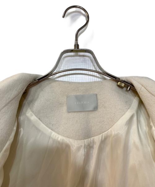 CELFORD（セルフォード）CELFORD (セルフォード) ビッグカラーショートコート アイボリー サイズ:FREEの古着・服飾アイテム