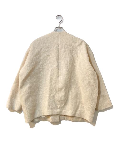 YORI（ヨリ）yori (ヨリ) ウールモヘアシャギージャケット アイボリー サイズ:FREEの古着・服飾アイテム