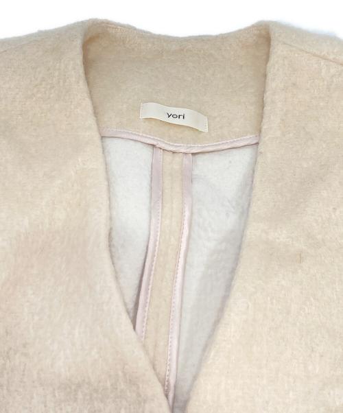 YORI（ヨリ）yori (ヨリ) ウールモヘアシャギージャケット アイボリー サイズ:FREEの古着・服飾アイテム