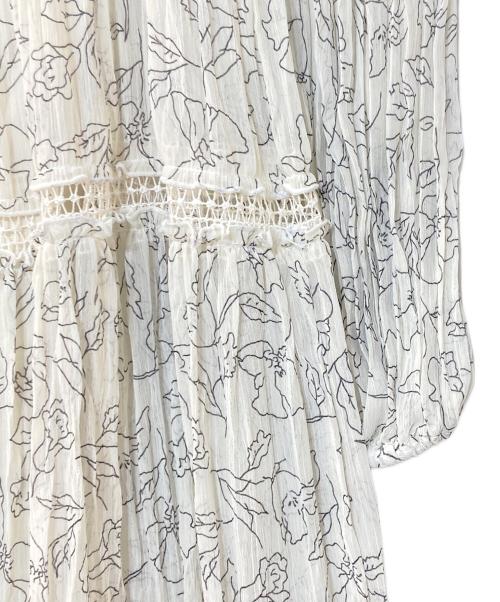 HER LIP TO（ハーリップトゥ）HER LIP TO (ハーリップトゥ) Monotone Floral Pleated Dress ベージュ サイズ:Sの古着・服飾アイテム
