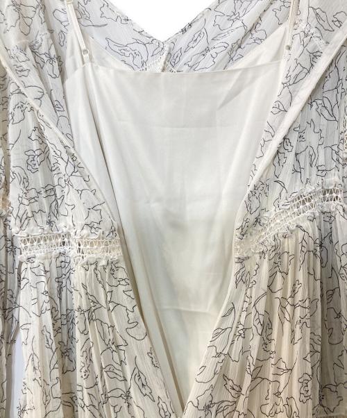 HER LIP TO（ハーリップトゥ）HER LIP TO (ハーリップトゥ) Monotone Floral Pleated Dress ベージュ サイズ:Sの古着・服飾アイテム