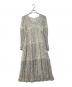 HER LIP TO（ハーリップトゥ）の古着「Monotone Floral Pleated Dress」｜ベージュ