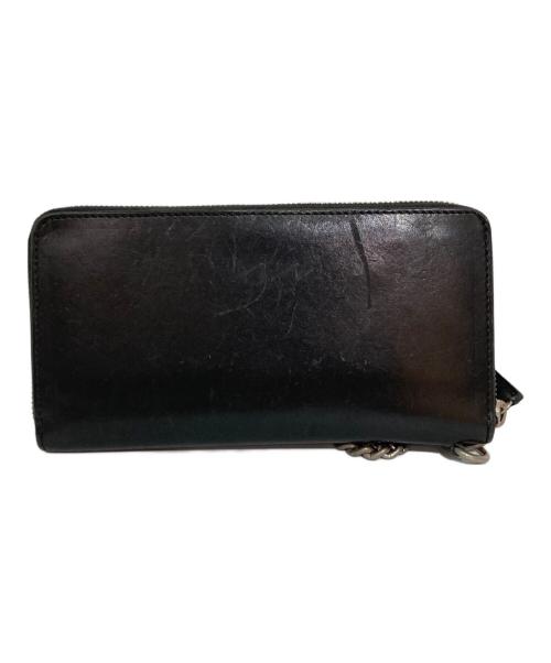 RED MOON（レッドムーン）RED MOON (レッドムーン) PAILOT RIVER ラウンドジッパーウォレット ブラックの古着・服飾アイテム