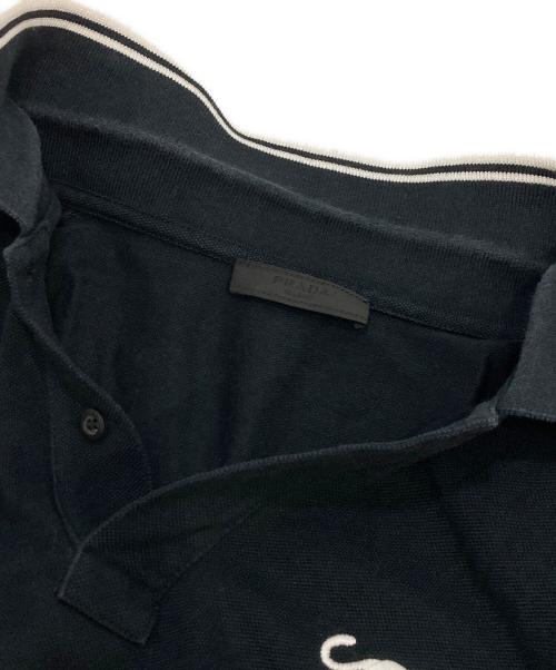 PRADA（プラダ）PRADA (プラダ) ポロシャツ ブラック サイズ:Lの古着・服飾アイテム