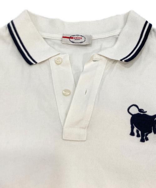 PRADA（プラダ）PRADA (プラダ) ポロシャツ ホワイト サイズ:Lの古着・服飾アイテム