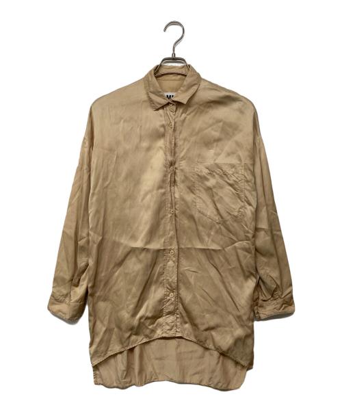 MM6 Maison Margiela（エムエムシックスメゾンマルジェラ）MM6 Maison Margiela (エムエムシックスメゾンマルジェラ) サテンL/Sシャツ ベージュ サイズ:38の古着・服飾アイテム