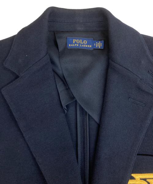 POLO RALPH LAUREN（ポロ・ラルフローレン）POLO RALPH LAUREN (ポロ・ラルフローレン) モノグラム刺繍 金釦ブレザー ネイビー サイズ:2の古着・服飾アイテム