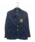 POLO RALPH LAUREN（ポロ・ラルフローレン）の古着「モノグラム刺繍 金釦ブレザー」｜ネイビー