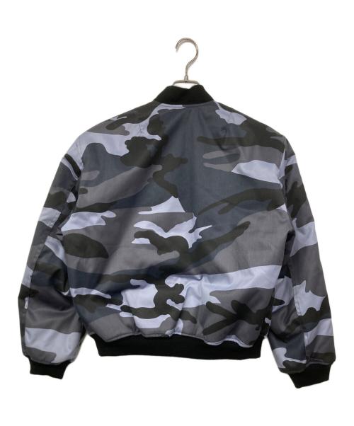 fostex garments（フォステックスガーメンツ）fostex garments (フォステックスガーメンツ) カモ柄 MA-1ジャケット ブルー サイズ:SMALLの古着・服飾アイテム