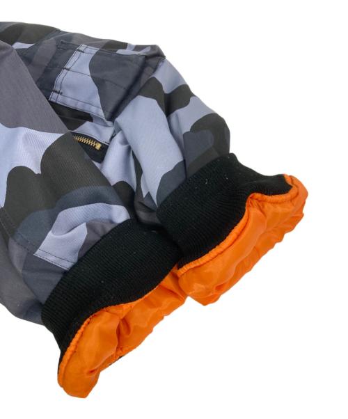 fostex garments（フォステックスガーメンツ）fostex garments (フォステックスガーメンツ) カモ柄 MA-1ジャケット ブルー サイズ:SMALLの古着・服飾アイテム