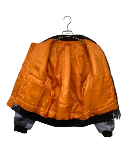 fostex garments（フォステックスガーメンツ）fostex garments (フォステックスガーメンツ) カモ柄 MA-1ジャケット ブルー サイズ:SMALLの古着・服飾アイテム