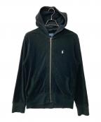 POLO RALPH LAURENポロ・ラルフローレン）の古着「90‐00S パイル地 ジップパーカー」｜ブラック