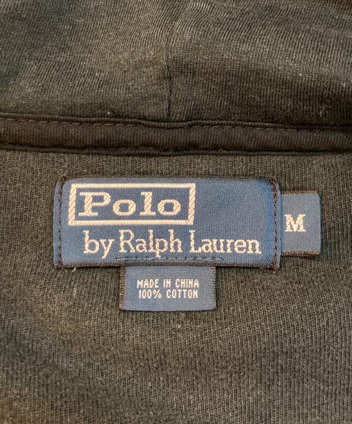POLO RALPH LAUREN（ポロ・ラルフローレン）POLO RALPH LAUREN (ポロ・ラルフローレン) 90‐00S パイル地 ジップパーカー ブラック サイズ:Mの古着・服飾アイテム