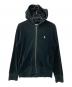 POLO RALPH LAUREN（ポロ・ラルフローレン）の古着「90‐00S パイル地 ジップパーカー」｜ブラック