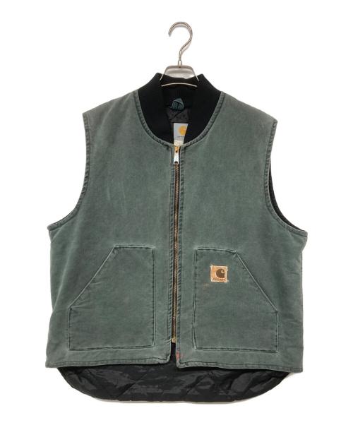 CarHartt（カーハート）CarHartt (カーハート) 90S ダックベスト キルティング アーティックベスト ハンターグリーン  グリーン サイズ:XLの古着・服飾アイテム