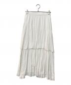 La boutique BonBonラブティックボンボン）の古着「イレヘムティアードスカート」｜ホワイト