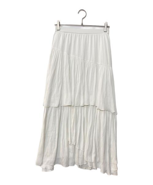 La boutique BonBon（ラブティックボンボン）La boutique BonBon (ラブティックボンボン) イレヘムティアードスカート ホワイト サイズ:38の古着・服飾アイテム