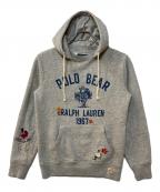 POLO COUNTRYポロカントリー）の古着「POLO BEAR プリント プルオーバーパーカー」｜グレー