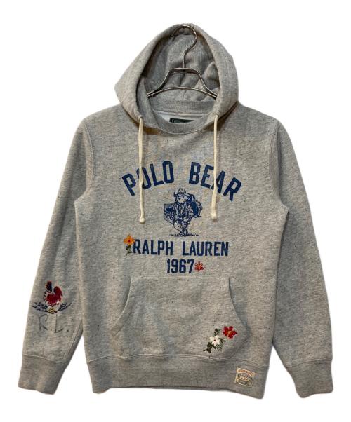 POLO COUNTRY（ポロカントリー）POLO COUNTRY (ポロカントリー) POLO BEAR プリント プルオーバーパーカー グレー サイズ:XSの古着・服飾アイテム