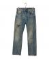 LEVI'S VINTAGE CLOTHING（リーバイス ビンテージ クロージング）の古着「47モデルダメージ501デニムパンツ」｜インディゴ