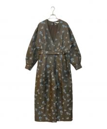 AMIRI（アミリ）の古着「POSEY BLOOM JACQUARD JUMPSUIT オールインワン」｜ブラウン×ブルー