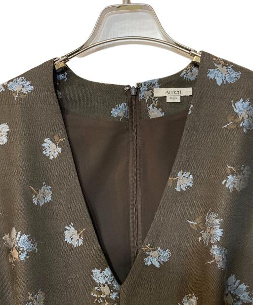 AMIRI（アミリ）AMIRI (アミリ) POSEY BLOOM JACQUARD JUMPSUIT オールインワン ブラウン×ブルー サイズ:Sの古着・服飾アイテム