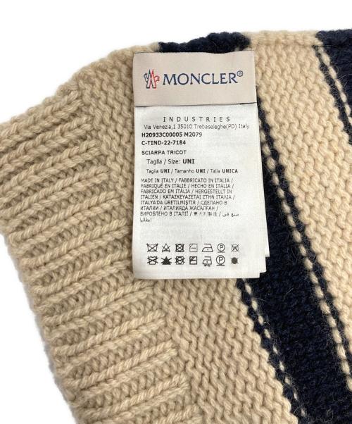 MONCLER（モンクレール）MONCLER (モンクレール) ウールカシミヤブレンドマフラー ベージュ サイズ:UNIの古着・服飾アイテム