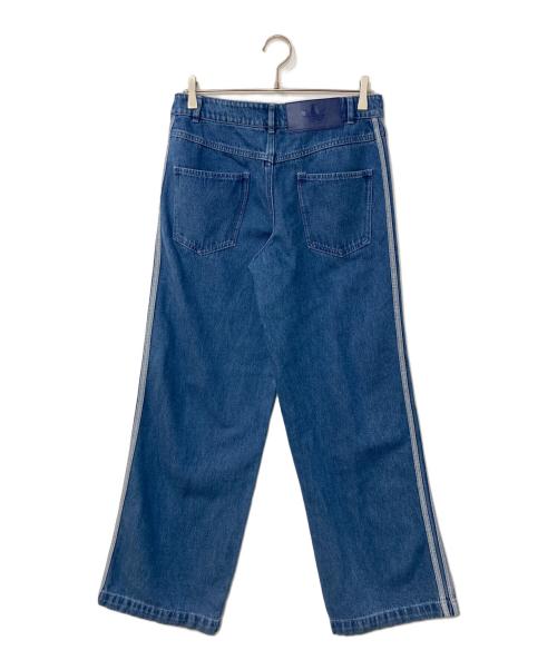 adidas（アディダス）adidas (アディダス) デニム スリーストライプス トラックパンツ インディゴ サイズ:W27L30の古着・服飾アイテム