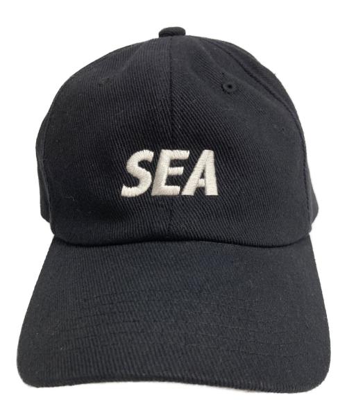 WIND AND SEA（ウィンダンシー）WIND AND SEA (ウィンダンシー) ロゴ刺繍キャップ ブラック サイズ:Fの古着・服飾アイテム