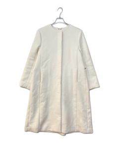 中古・古着通販】CADUNE (カデュネ) ノーカラーボアコート ホワイト