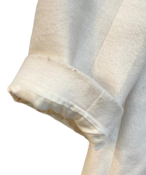 CELFORD（セルフォード）CELFORD (セルフォード) カシミヤ混ノーカラーコート ホワイト サイズ:38の古着・服飾アイテム