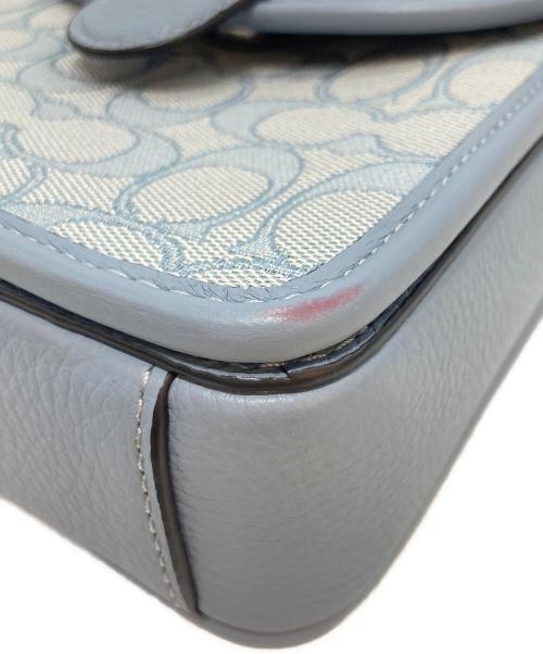 COACH（コーチ）COACH (コーチ) ノース サウス ロニー クロスボディ シグネチャーバッグ ブルーの古着・服飾アイテム