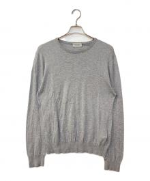 JOHN SMEDLEY（ジョンスメドレー）の古着「コットンクルーネックニット」｜グレー