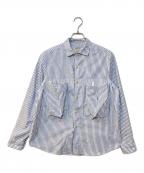 KAPITALキャピタル）の古着「OX Striped Anorak Shirt」｜ブルー