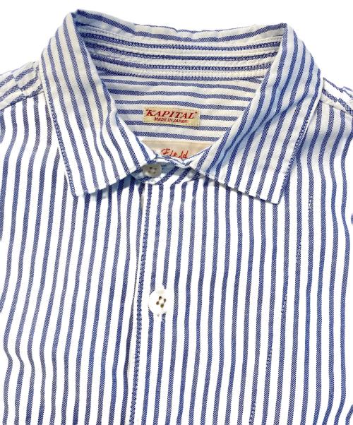 KAPITAL（キャピタル）KAPITAL (キャピタル) OX Striped Anorak Shirt ブルー サイズ:1の古着・服飾アイテム